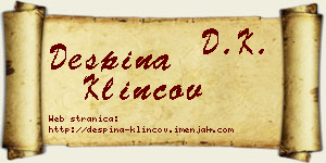 Despina Klincov vizit kartica